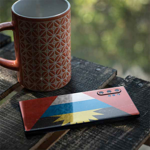 Antigua and Barbuda Flag Distressed Galaxy Note 10 Plus Skin